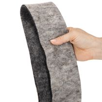 tételeket Filcszalag, edényrögzítő, 100% gyapjú, szürke/fekete, 7,5 cm széles, 5 m hosszú