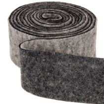 tételeket Filcszalag, edényrögzítő, 100% gyapjú, szürke/fekete, 7,5 cm széles, 5 m hosszú