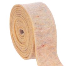 tételeket Filcszalag kétszínű edényfogóként, tiszta gyapjúból, narancssárga/többszínű, 7,5 cm széles, 5 m hosszú