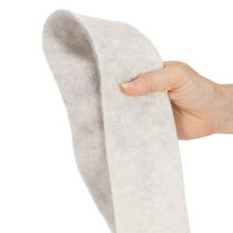 tételeket Kétszínű filcszalag, fehér/szürke, 100% gyapjúból, 7,5 cm széles, 5 m hosszú