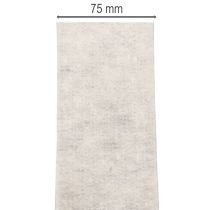 tételeket Kétszínű filcszalag, fehér/szürke, 100% gyapjúból, 7,5 cm széles, 5 m hosszú