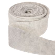 tételeket Kétszínű filcszalag, fehér/szürke, 100% gyapjúból, 7,5 cm széles, 5 m hosszú