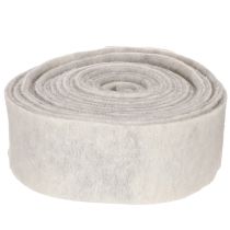 tételeket Kétszínű filcszalag, fehér/szürke, 100% gyapjúból, 7,5 cm széles, 5 m hosszú