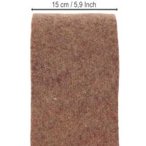 tételeket Kétszínű filcszalag gyapjúfilcből, 100% gyapjú, lila/barna, 15cm x 5m