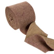 tételeket Kétszínű filcszalag gyapjúfilcből, 100% gyapjú, lila/barna, 15cm x 5m