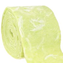 tételeket Filcszalag gyapjúszalag díszanyag világoszöld tollak gyapjúfilc 15cm 5m