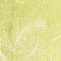 tételeket Filcszalag gyapjúszalag díszanyag világoszöld tollak gyapjúfilc 15cm 5m