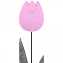 Nemez virág filc deco virág tulipán rózsaszín H68cm
