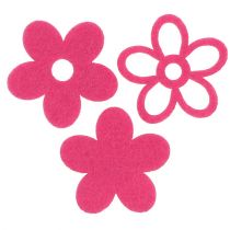 Nemez virág szóráshoz Rózsaszín dekorációs készlet Ø4cm 72db