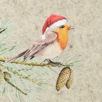 tételeket Filc asztali alátét vörösbegy szürke filc 40×30cm 4 darab