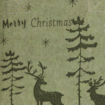 tételeket Filc táska Merry Christmas kicsi füllel Zöld 15×10cm