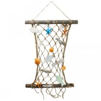 tételeket Halászháló dekoráció fali dekoráció hal tengeri dekoráció 38x50cm