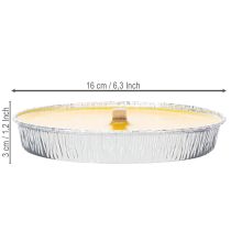 tételeket Citronella illatú gyertya rovarok ellen, lánggal bevont tál, tökéletes erkélyekre, teraszokra és piknikekre, 16 cm