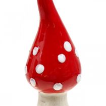 Deco légyölő galóca kerámia Deco gomba piros fehér Ø6,5cm H21cm