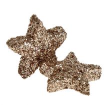tételeket Glitter csillagok 2,5cm pezsgő 96 db