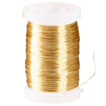 tételeket Virágkötő drót, mirtusz drót, dekorációs drót, arany, 0,30 mm, 100 g, 3 darab, kézműveskedéshez, ékszerkészítéshez és dekorációhoz