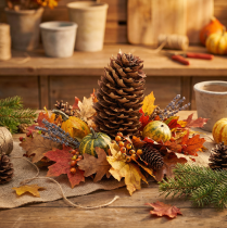 tételeket Természetes fenyőtobozok, dísztobozok kézműveskedéshez, 10-11 cm, 5 darab