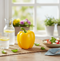 tételeket Élelmiszer dummy dekoráció zöldség paprika sárga H10cm