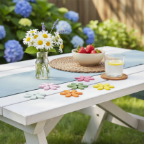 tételeket Szórványdísz fa virágok színes asztali dekoráció Ø3-4cm 48 db