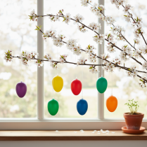 tételeket Húsvéti tojásdíszek tavaszi dekorációhoz, otthonra vagy kertbe. Színes dekorációs elemek, 6 cm, 24 darab.