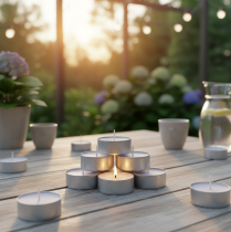 tételeket Illatos gyertyák levendula mimóza, tealámpák illatosított Ø3,5cm H1,5cm 18 db