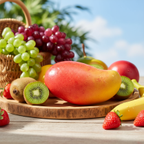 tételeket Artificial Mango Red, Yellow Realistic Food Dummy 15cm