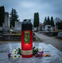 tételeket Sírgyertya piros növényi olajos ICP emlékgyertya, Ma 24cm