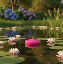 tételeket Úszó gyertya dísz mindenféle ünnepi asztaldíszhez, 8 cm, 8 darab