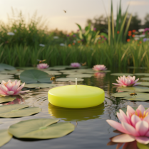 tételeket Úszógyertya, sokoldalú dekorációs lehetőségek elegáns asztaldíszekhez és rendezvényekhez, 8 cm, 8 darab