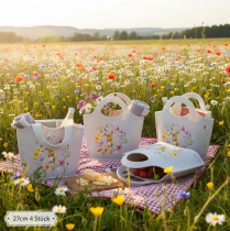 tételeket Filc táska imádnivaló húsvéti nyuszival, tavaszi és nyári használatra, 27 cm, 4 darab