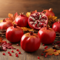 tételeket Gránátalma díszgyümölcs műpiros ablakdísz 10,5cm