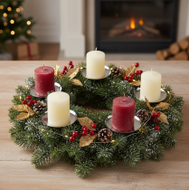 tételeket Gyertyatartó ezüst Ø10cm 4 db