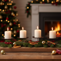 tételeket Gyertyatartó barna Ø8cm 4 db