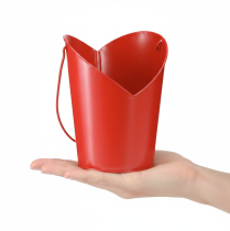 tételeket Fém virágtartó szív dekoráció füllel Piros Ø12cm M15/9cm