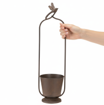 tételeket Vintage virágtartó ráccsal, szitakötő mintával, fém, Ø16/M62cm