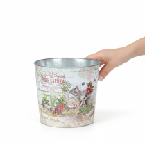 tételeket Kerek fém virágcserép Fresh Garden M21cm