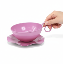 tételeket Fém bögre Ø16cm M9cm Dekoratív bögre csészealjjal Rózsaszín 2db