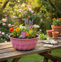 tételeket Fém dísztál, sütőforma, Bundt tortaforma, rózsaszín, Ø23cm, M12cm