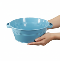 tételeket Kerek tál füllel, dísztál, virágtál, kék, Ø33,5cm
