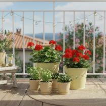 tételeket Fém vödör alakú virágcserép füllel, zöld/sárga, 20x17,5x16cm, 2 darab