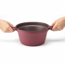 tételeket Fémvödör fogantyúkkal, díszes dézsa ültetéshez, piros, Ø20.5cm, M10.5cm