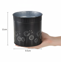 tételeket Pitypang virágcserép, fekete, Ø9,5cm, M11cm