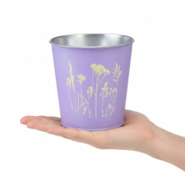 tételeket Fém virágcserép, virágültető, lila, Ø11.5cm, M11.5cm