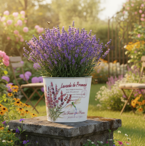 tételeket Fém virágtartó, virágcserép, levendula, Ø24cm M21cm