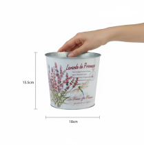 tételeket Levendula virágcserép fémből, kicsi, Ø18cm, M15.5cm