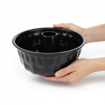 tételeket Konyhai dekoráció fekete tortaforma fém Bundt tepsi Ø23cm