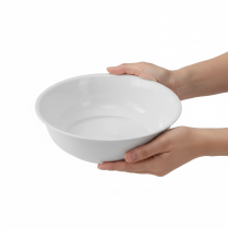 tételeket Fémtál, fehér, zománcozott tál, Ø25cm, M7cm
