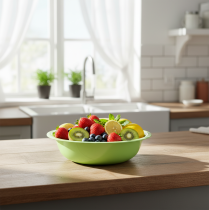 tételeket Dísztál fém zománcozott kinézetű tál zöld lime 25cm