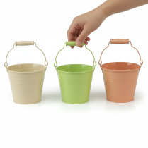 tételeket Vödör füles kankalin kaspó fém pasztell 11,5×8,5cm 8 db