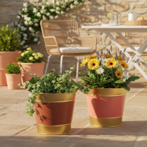 tételeket Fém kaspó/virágcserép/ültető, Ø26cm M22cm, 4 darab